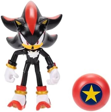Sonic the Hedgehog 4-inch Shadow Action Figure with Star Spring Accessory. Ages 3+ (Officially licensed by Sega)
