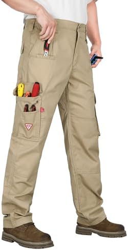 TICOMELA FR Pants for Men 7.5oz Lightweight (9 Pockets) Multi-Pocket 100% C