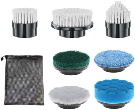 Electric Spin Scrubber Replacement Brush Heads, 7 Pcs Set Suitable for Cordless Power Scrubber, for Bathroom, Kitchen,