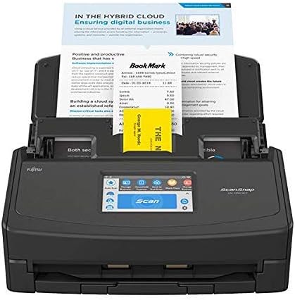 Fujitsu ScanSnap iX1500 Color Duplex Document Scanner with Touch Screen for Mac and PC (Black Model, 2020 Release) (Renewed)
