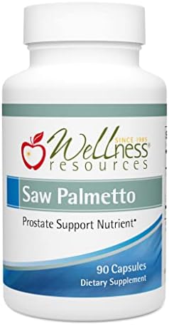 Wellness Resources Saw Palmetto Deep CO2 Extraction, No Solvents - High Potency for Prostate Health, Urinary Health (90 Capsules)