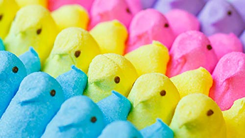 Peeps Marshmallow Candy, Chicks Variety Pack, 4 Packs, 40 Chickens Total, Multi-Colored