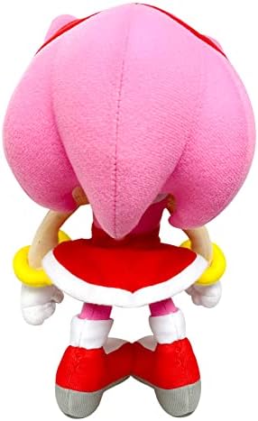 GE Animation GE-52635 Sonic the Hedgehog 9" Amy Rose in Red Dress Stuffed Plush