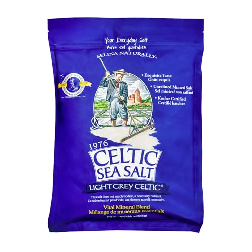 Celtic Sea Salt Light Grey Coarse, Unrefined Mineral Salt, Bulk 5 lb | Bulk coarse crystals with 70+ trace minerals for hydration, finishing, and everyday cooking; hand-harvested, lab tested