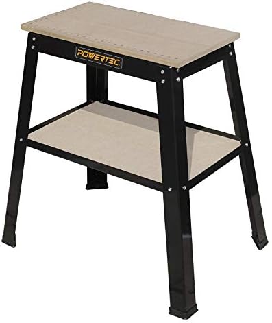 POWERTEC Tool Stand, MDF Split Top Expands to 20"x25", 32" Work Height Power Tool Stand for Drill Press, Belt Sander, Bench Grinder, Band Saw