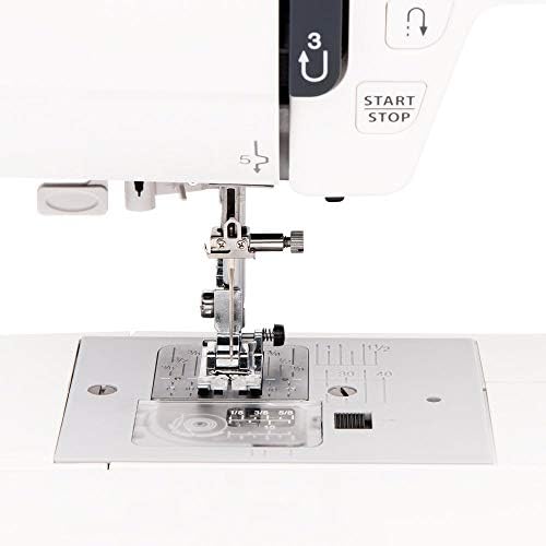 Janome JW8100 Fully-Featured Computerized Sewing Machine with 100 Stitches, 7 Buttonholes, Hard Cover, Extension Table and 22 Accessories