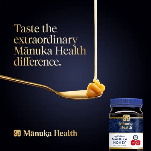 Manuka Health UMF 16+/MGO 573+ Manuka Honey (250g/8.8oz), Superfood, Authentic Raw Honey from New Zealand