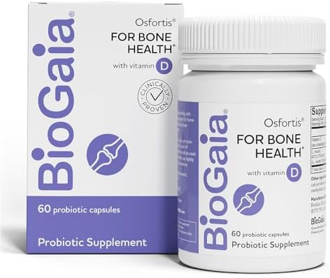 BioGaia Osfortis, Women’s Probiotic for Strong Bones, Immune Balance & GI Wellness, Contains L. reuteri 6475, 60 Capsules, 1 Pack