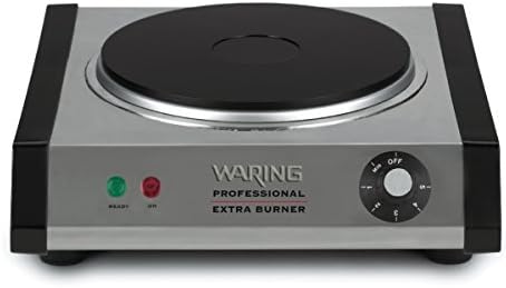 WARING® WEB300 Portable Heavy Duty Cast-Iron Single Burner Countertop, 1300W