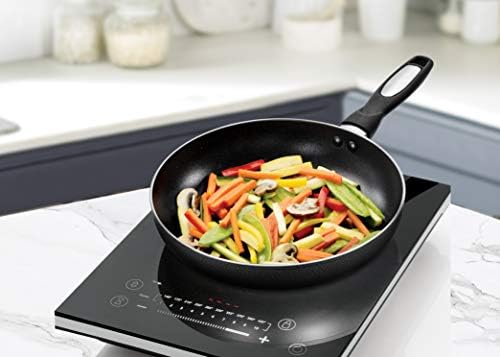 Alpine Cuisine Fry Pan 13-Inch Nonstick Coating Gray, Frying Pans Nonstick for Stove with Stay Cool & Comfortable Handle, Durable Nonstick Cookware, Ideal for Family