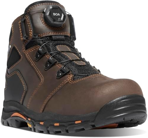 Danner Vicious Composite Toe Work Boots for Men, Waterproof, ASTM Approved | Composite Toe Boots for Men, For Electrical Hazard Work, Slip Resistant Grip, TPU Shank, Construction Boots