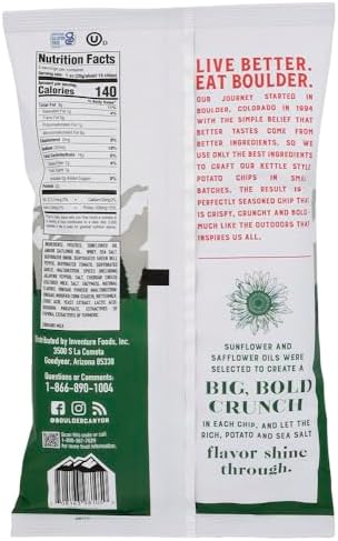 Boulder Potato Chips, Jalapeno Cheddar, 5-Ounce Bags (Pack of 12)