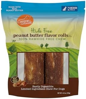 Canine Naturals Rawhide Free Chicken Recipe Dog Chew, Medium Rolls, 2 Count