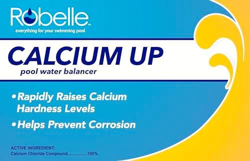 Robelle 16-Pounds Premium Pool Calcium Up | Pool Calcium Hardness Increaser, 100% Calcium Chloride, 8 ounces raises calcium hardness level 10 ppm per 5,000 gallons