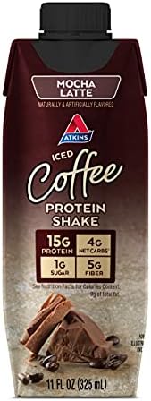 Atkins Dark Chocolate Royale Protein-Rich Shake. Rich and Creamy with Protein. Keto-Friendly and Gluten Free. (4 Shakes), 11 Fl Oz