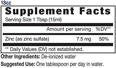 Eidon Ionic Minerals - Liquid Zinc Concentrate, Ionic Zinc Sulfate - 2 oz | Supplement Drops for Men, Women, & Kids, Support Immune System, Hair and Skin, Liver and Kidney Health