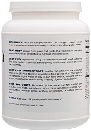Goat Whey Protein | Grass-Fed | from Pastured Goats- Natural Vanilla