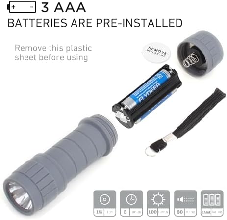 10-Pack Mini LED Flashlight Set | Super Bright Small Flashlights, 30 AAA Batteries are Pre-Installed, Ideal for Teaching, Camping and Emergency