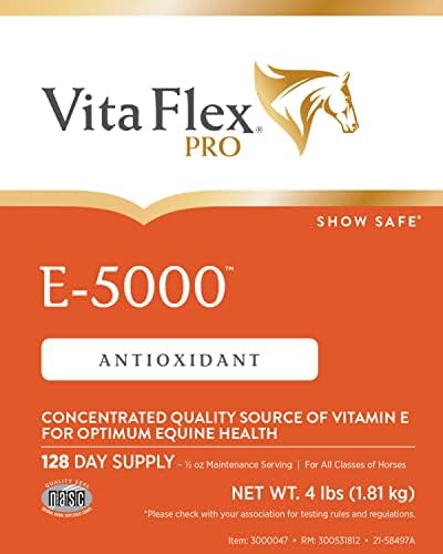 Vita Flex Pro E-5000 Premium Horse Vitamin E Powder, 4 lbs, 128-Day Supply