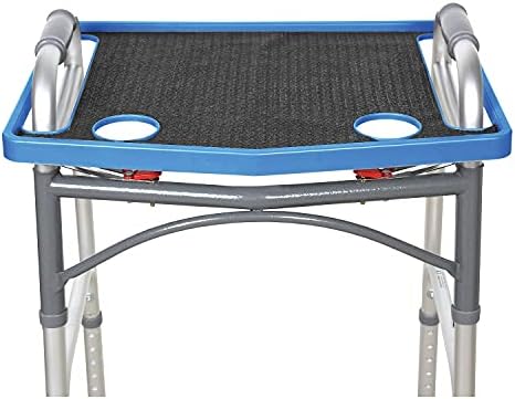 Support Plus Walker Tray Table - Mobility Table Tray for Walker, Non Slip Walker Tray Mat, Walker Accessories Mat