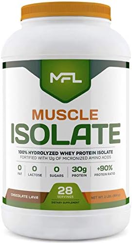 MFL 100% Isolate Protein l 30g of Protein l 12g Amino Acids l Keto Friendly l Low Carbs l 2 lbs. (Vanilla Bean)