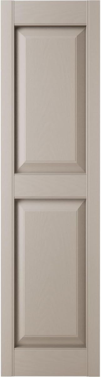 Mid America 00021247002 Standard Size Williamsburg Double Panel Vinyl Shutters, w/Installation Shutter-Lok's & Matching Screws (Per Pair), 002, 12"W x 47"H, Black