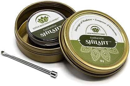 Lotus Blooming Herbs Authentic Shialjit Gold Grade Himalayan Resin 10 Grams | Himalayan, Fulvic Acid & Trace Minerals, Supports Healthy Energy