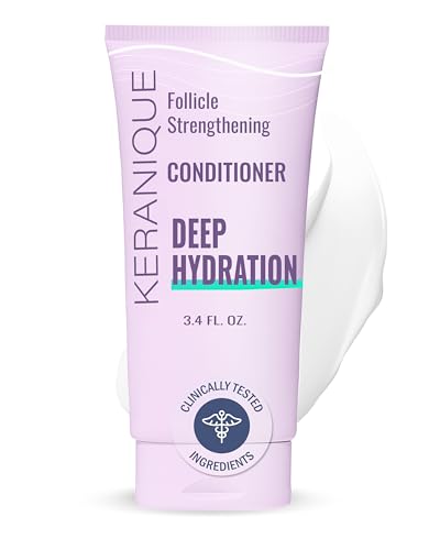 Keranique Keratin Conditioner Deep Hydration for Hair Growth and Thinning Hair, Volumizing, 8 Ounce