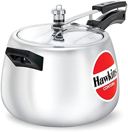Hawkins 3.5 Litre Contura Pressure Cooker, Handi Inner Lid Cooker, Silver (HC35)