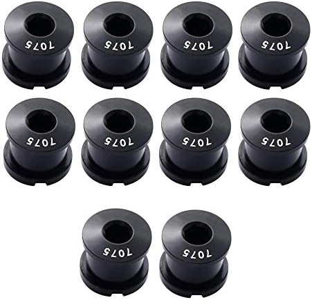 Saiper 10pcs M8 Single Bike Chainring Bolts 7075 Aluminum Alloy | Bicycle Crankset Nuts Chainwheel Screws Fit for Road, Mountain, BMX, MTB, Fixie