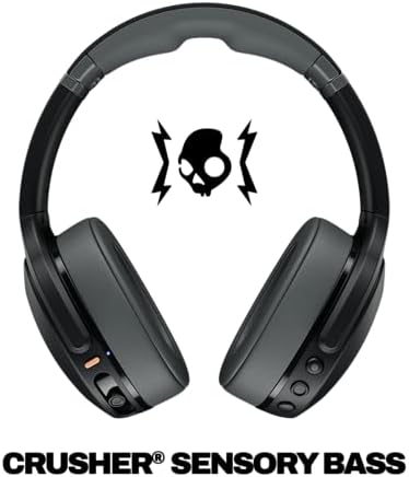 Skullcandy Crusher Evo Wireless Multi-Sensory Bass Headphones - True Black