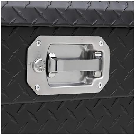 UWS EC10633 Pull Handle 72-Inch Matte Black Heavy-Wall Aluminum Truck Tool Box with Low Profile, RigidCore Lid