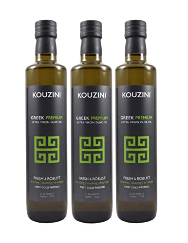Kouzini Greek Premium Extra Virgin Olive Oil, Cold Pressed, Single Origin, Rich Flavor & Aroma, 500ml