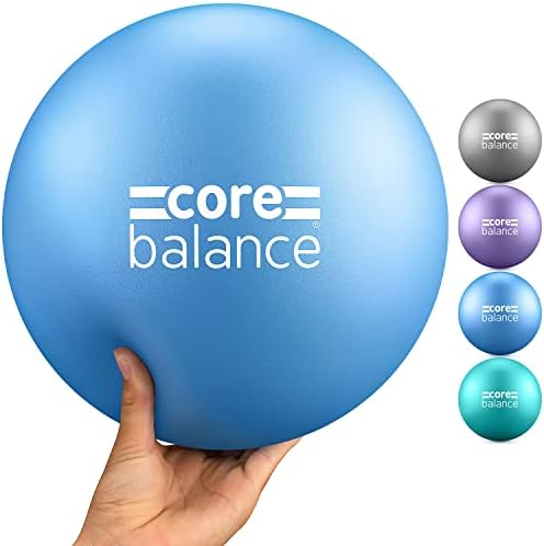 Core Balance 9 Inch Anti Burst Pilates Ball - Mini Exercise Ball for Yoga, Barre, Stretching and Core Stability Workout