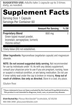 Plexus Ease® Capsules | Contains a blend of botanicals and nutrients designed for general wellness and post-activity comfort