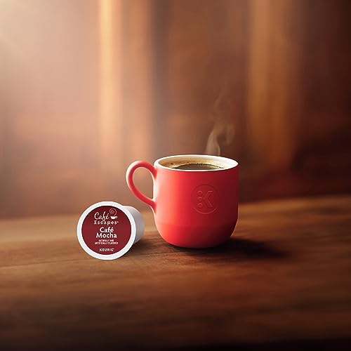 Cafe Escapes, Cafe Mocha Coffee Beverage, Single-Serve Keurig K-Cup Pods, 48 Count (2 Boxes of 24 Pods)