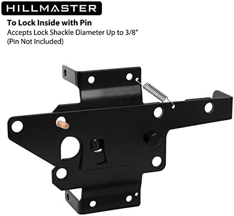 HILLMASTER Heavy Duty Self-Locking Gate Latch for Wooden Fence, Post Mount Automatic Gate Lock Gravity Door Latch Hardware for Secure Pool