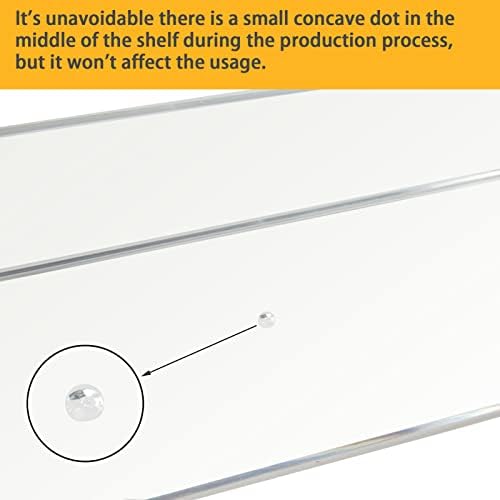 Weiai Clear Acrylic Shelves 12 Inch, Floating Wall Mounted Shelf for Wall Storage, Set of 2