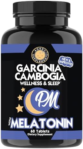 Garcinia Cambogia PM Weight Loss Sleep, All Natural Supplement w/Valerian Root & Melatonin to Help Burn Fat Overnight, Night Time Appetite Suppressant