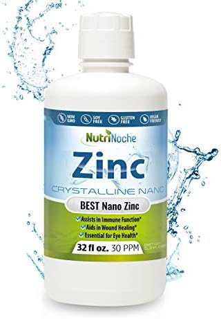 Liquid Zinc Supplement by Nutrinoche: Organic Liquid Drops - Ionic Zinc and Picolinate Alternative - 99.99% Ultra Pure Crystalline Nano Particles