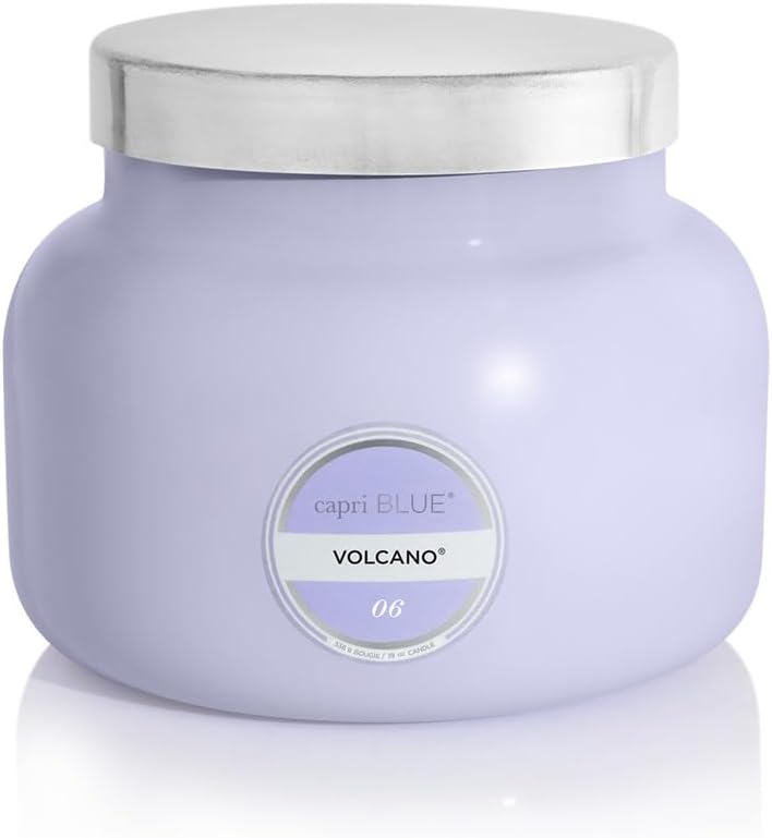 Capri Blue Volcano Scented Candles - Luxury Glass Jar Candles for Home Scented with Tropical Fruit & Sugared Citrus - Soy Wax Blend - Blue Color (19 oz)