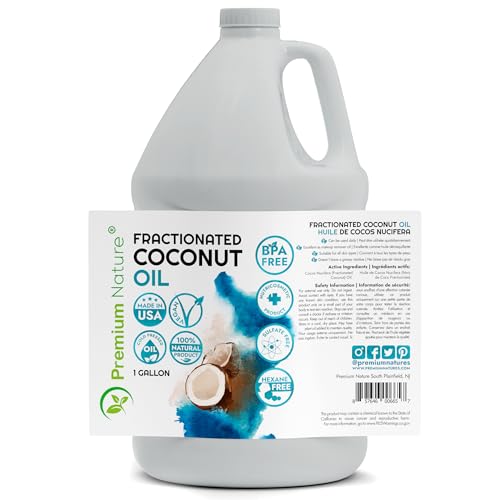 Fractionated Coconut Oil for Skin Moisturizer with Pump Massage Oils Best Carrier for Essential Oils Mixing Body OUL for Dry Skin Moisturizer Natural Oi for Face Hair Body 1 Gallon