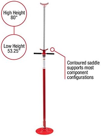 SUNEX TOOLS 6810A, Underhoist Support Stand with Foot Pedal, ¾ Ton Capacity, Large Base, Bearing Mounted Spin Handle, Height Adjustment Under Load, Lightweight, Supports Vehicle Components Only