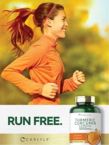 Carlyle Turmeric Curcumin Supplement | 180 Capsules | with Black Pepper
