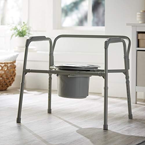 McKesson Heavy-Duty Folding Bariatric Commode Chair with, 13 3/4 in, 1 ct | Seat Width