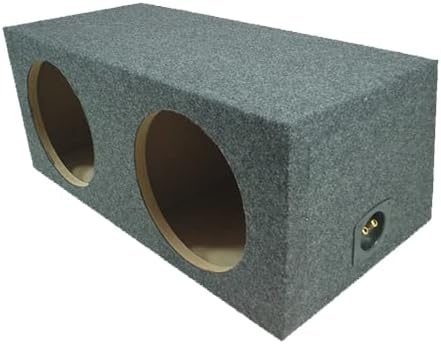 Dual 15" Sealed Subwoofer Enclosure Rear Angle Sub Box 5/8" MDF Wood ASC | Air-tight design for accurate deep bass, space-saving wedge shape