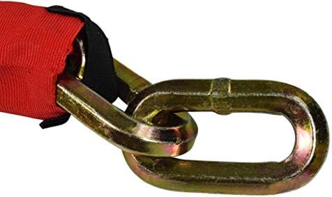 Kryptonite New York FAHGETTABOUDIT 1415 14mm 15 LBS Red Chain & New York Lock 15mm Disc Lock