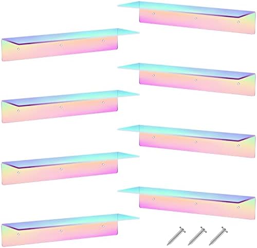 Blulu 8 Pcs Clear Acrylic Shelves 14 x 5 x 2 Inches Clear