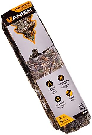 Allen Company Portable Ground Blind for Turkey and Deer Hunting - Outdoor Shooting Gear - Comes with Stakes for Easy Set Up - Realtree Edge Camo