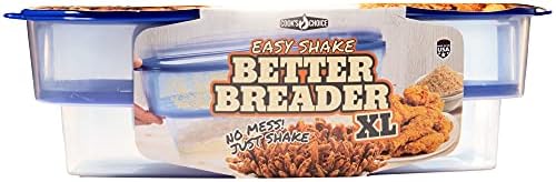 COOK'S CHOICE XL Original Better Breader Bowl 16" Mess-Free Breading Tray | Shake & Coat Batter Bowl w Lid for Chicken, Fish, & Vegetables
